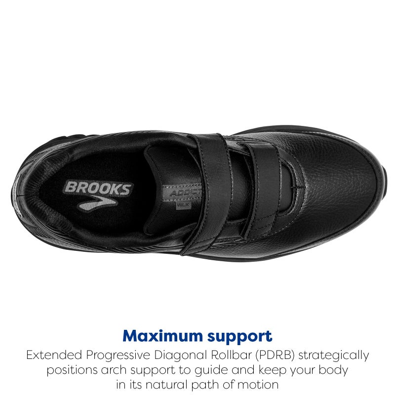 Brooks Men's Addiction Walker V-Strap 2 Walking Shoe - Black/Black - 9 X-Wide - Image 4